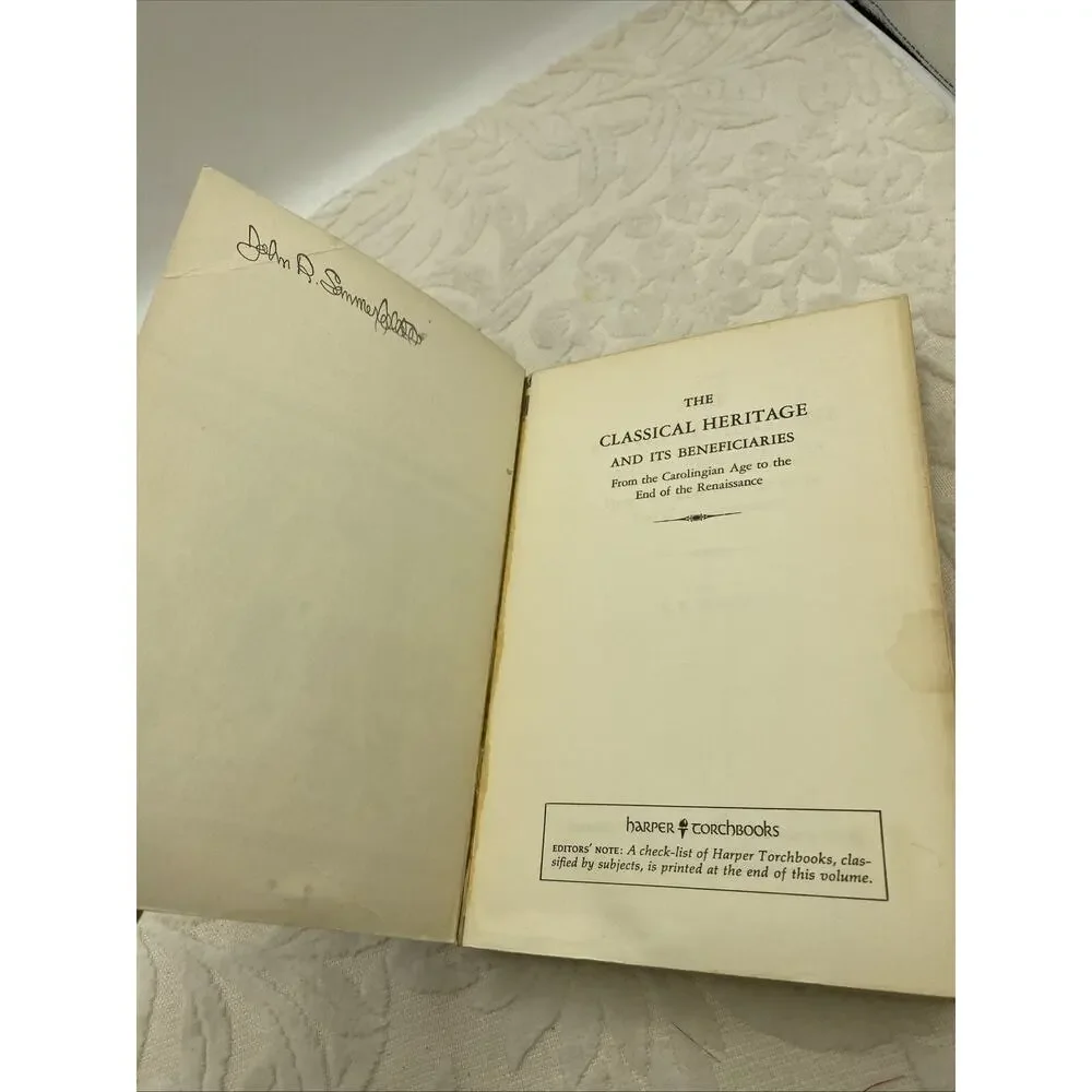 The Classical Heritage And Its Beneficiaries (R. R. Bolgar - 1964) Paperback Boo